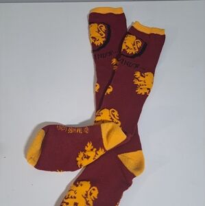 Maroon and Gold Lion Crest Socks
